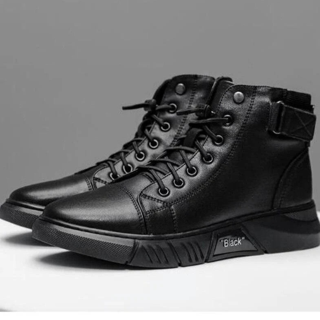 Bottines homme en cuir souple