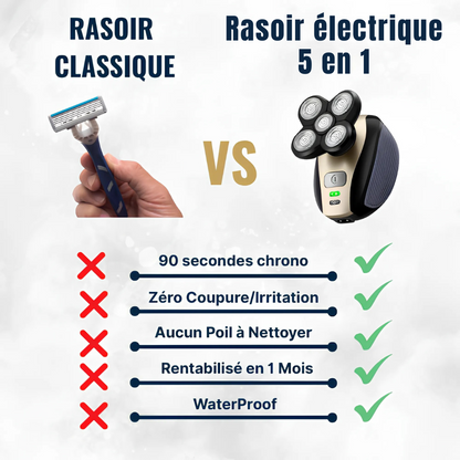 Rasoir électrique 5 en 1