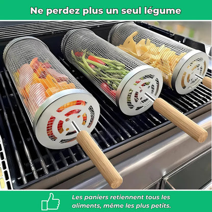 Edelstahlkorb für den Grill
