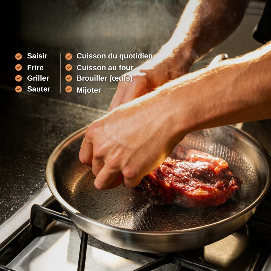 Poêle en Titane Antiadhésive