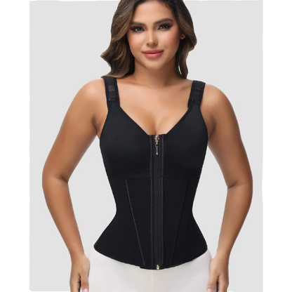 Corset en latex avec fermeture éclair