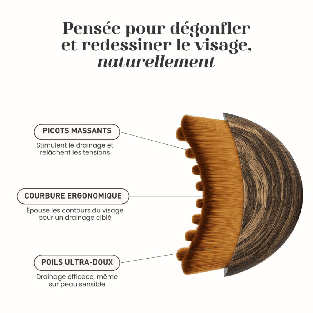 Brosse drainante visage