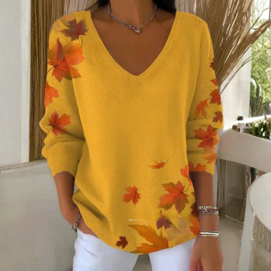 Pull Femme Col V en Maille Douce