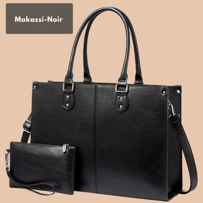 Elegante und praktische Tragetasche aus gestepptem Leder