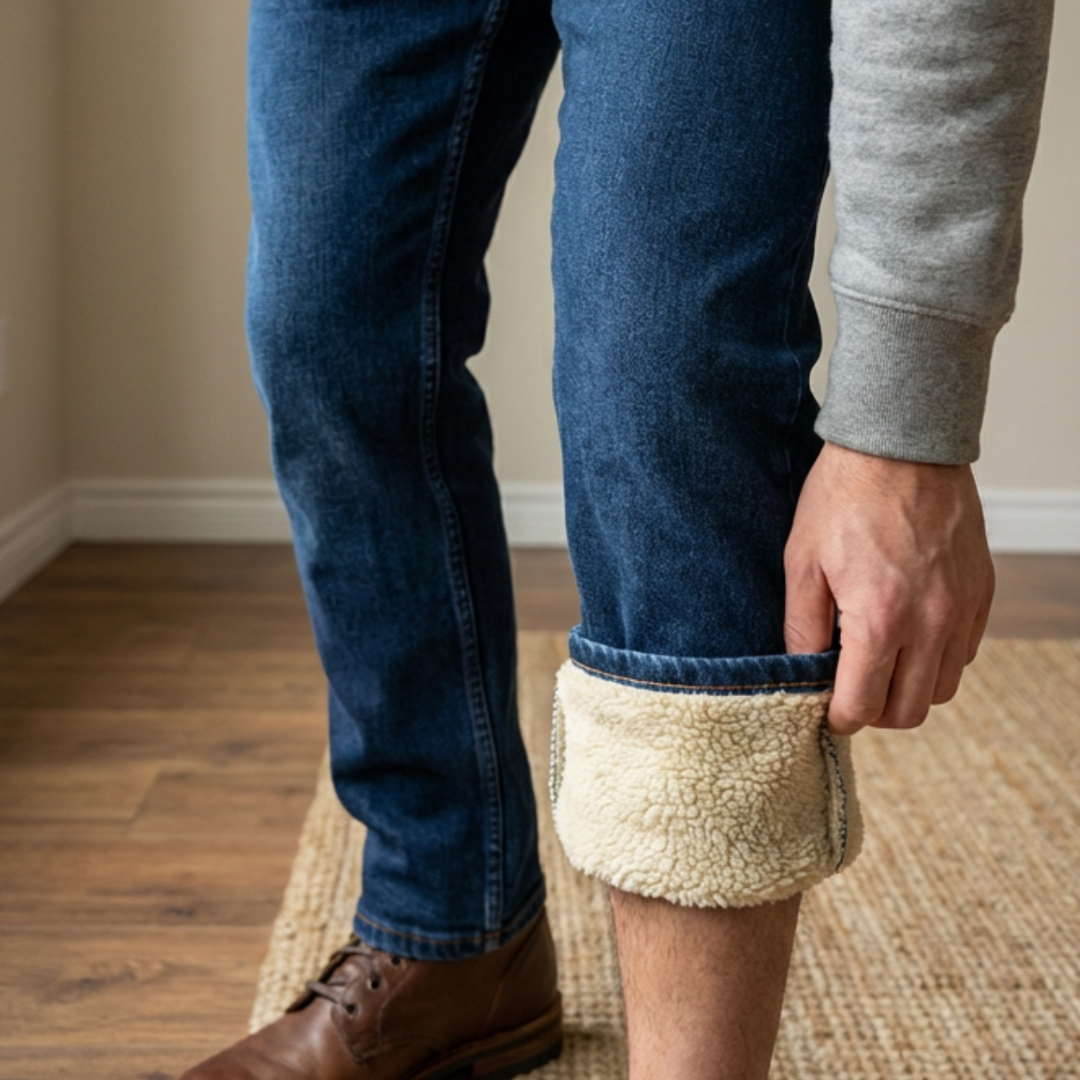 Herrenjeans mit Fleecefutter