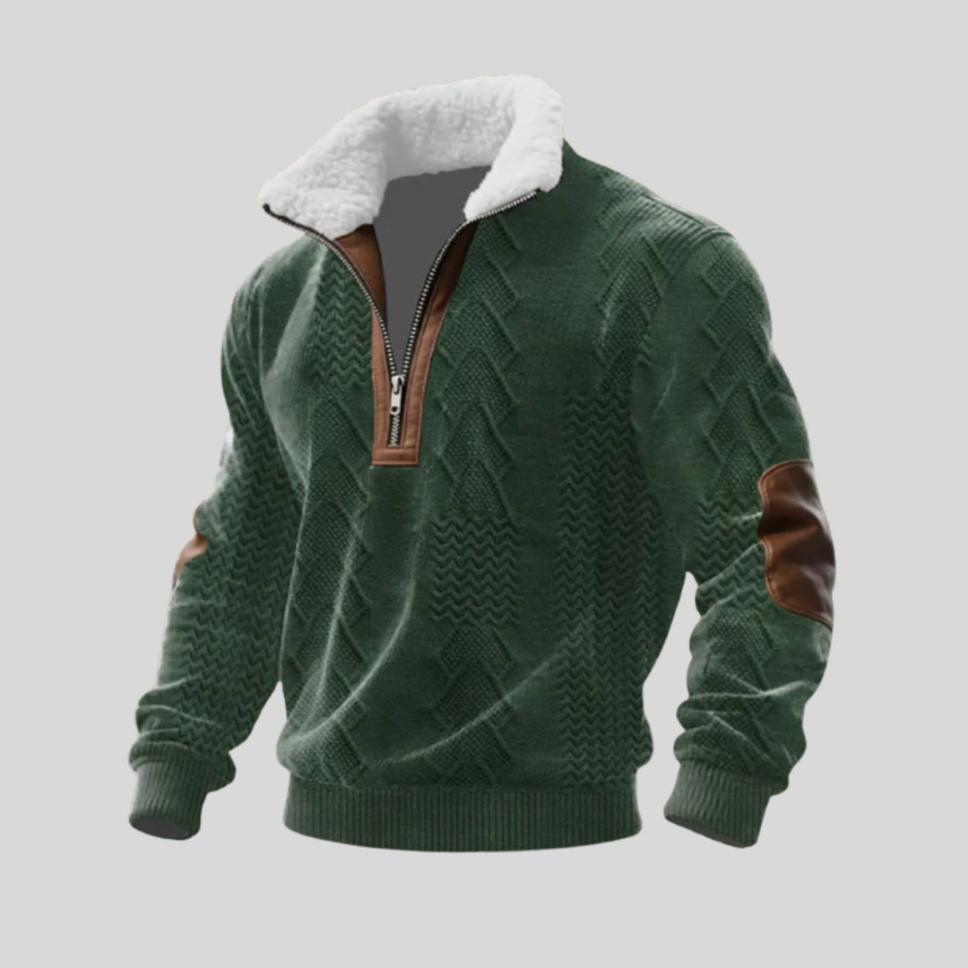 Pull polaire à col montant avec zip