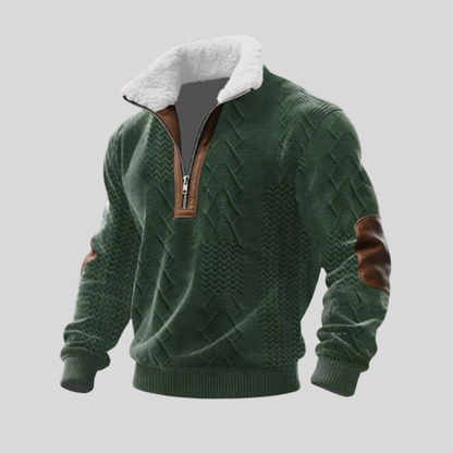 Pull polaire à col montant avec zip