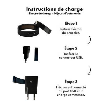 Bracelet intelligent de réveil silencieux