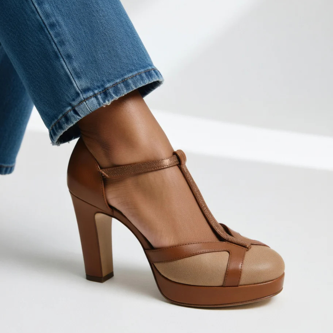 Retro-Pumps mit Absatz, ergonomischer Tragekomfort