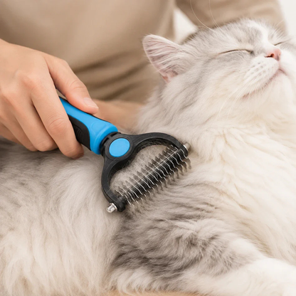 Brosse anti-poils double spirale