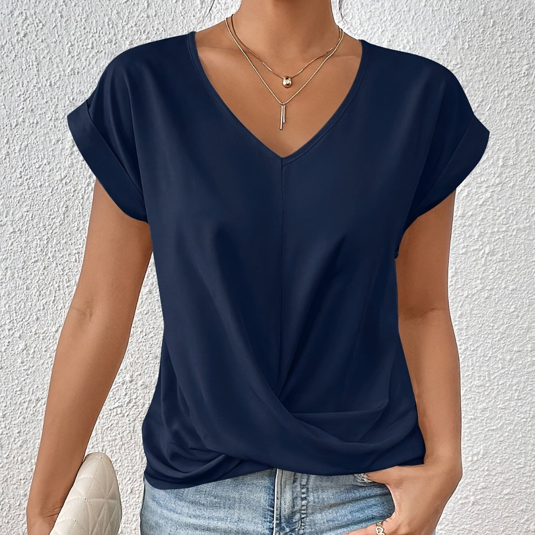 Cleo – Lässiges T-Shirt mit Herzausschnitt