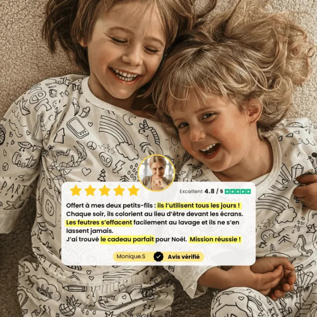 Ausmalbarer Pyjama für Kinder