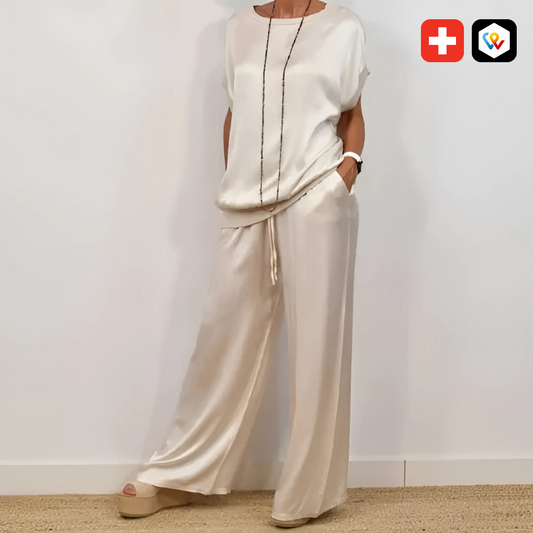 Ensemble satin femme élégant