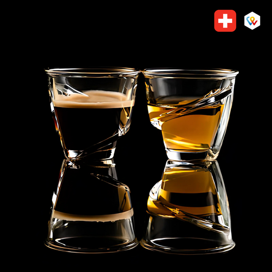 Verres torsadés double paroi