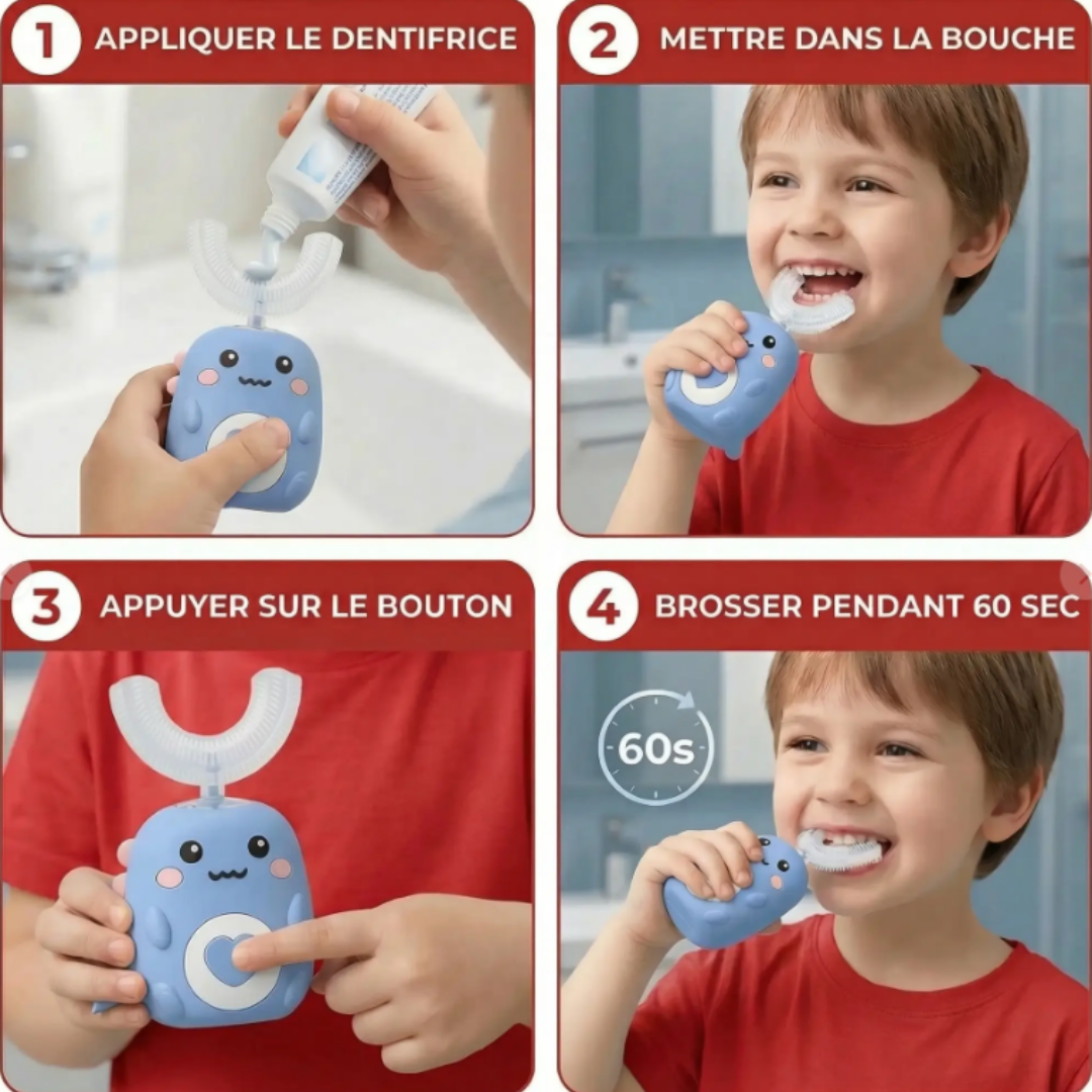 Brosse à dents 360° pour enfants