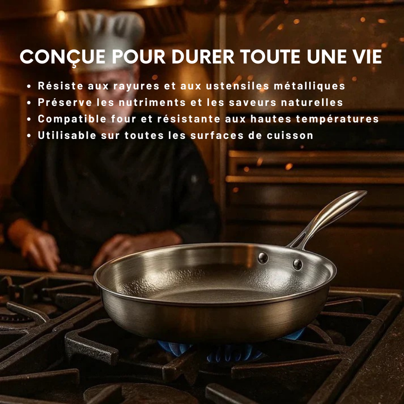 Poêle en Titane Antiadhésive