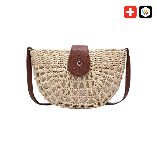 Sac bandoulière en paille