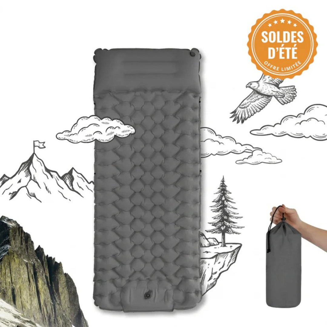 Leichte aufblasbare Campingmatratze mit integrierter Pumpe