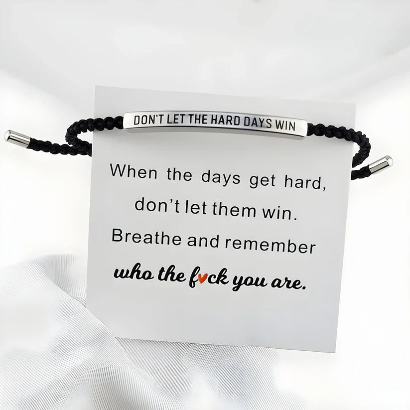 Bracelet de motivation en corde tressée