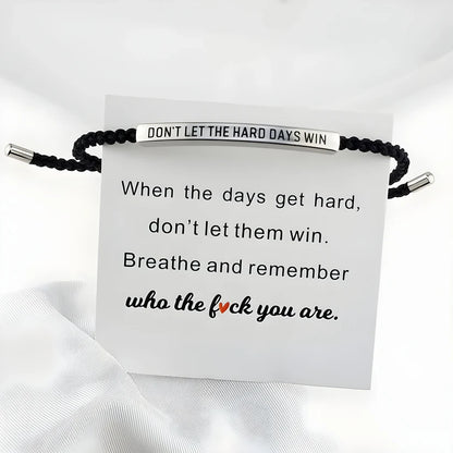 Bracelet de motivation en corde tressée