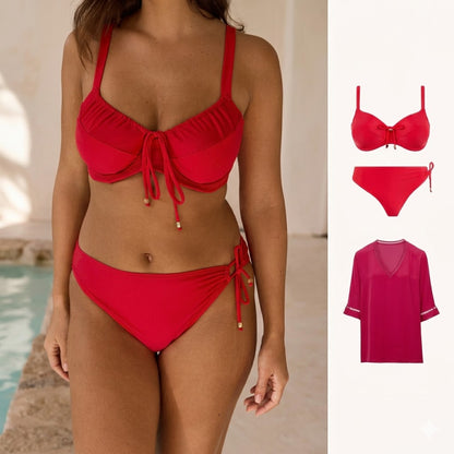 Maillot de bain 2 pièces avec pochette
