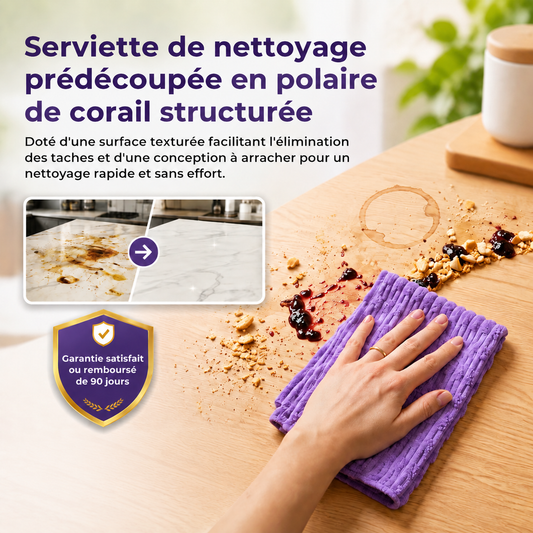 Serviette microfibre absorbante pour nettoyage facile