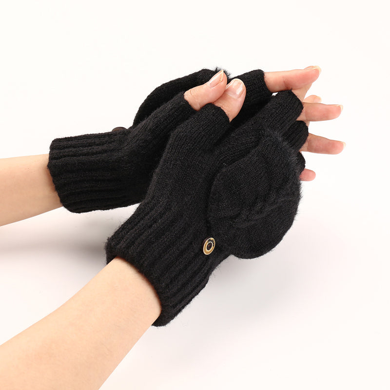 Warme Handschuhe mit halben Fingern