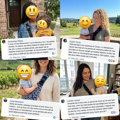 Porte-bébé bandoulière ergonomique léger et confortable