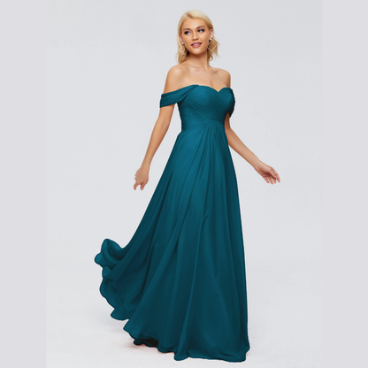 Robe de Demoiselle d'Honneur Élégante à Bretelles