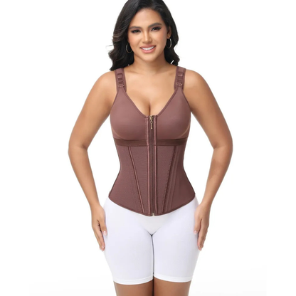 Corset en latex avec fermeture éclair