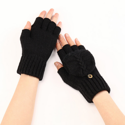 Warme Handschuhe mit halben Fingern