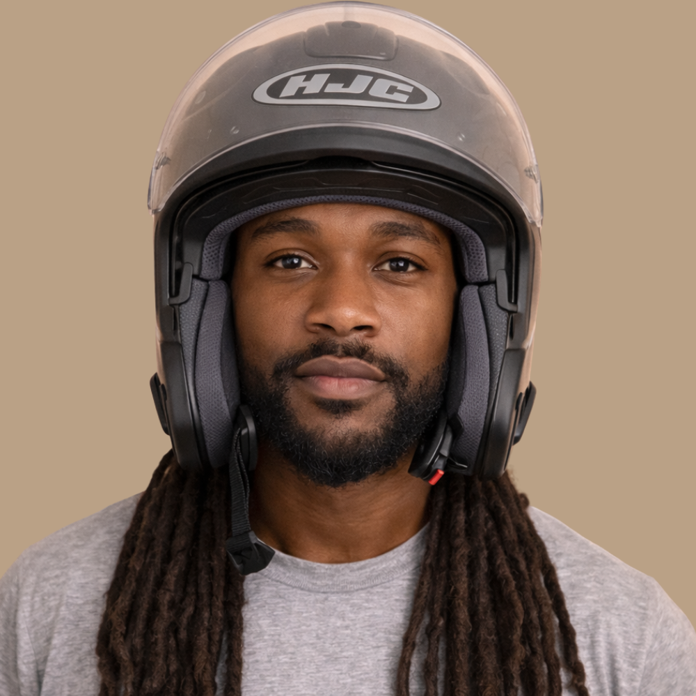 Doublure en satin pour casque de moto