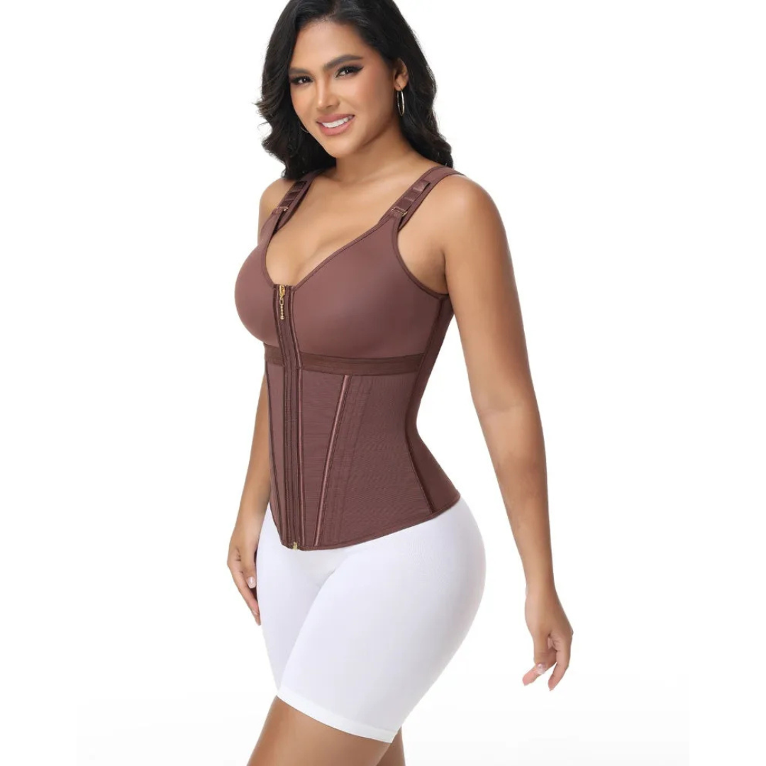 Corset en latex avec fermeture éclair