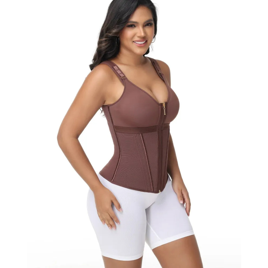 Corset en latex avec fermeture éclair