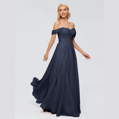 Robe de Demoiselle d'Honneur Élégante à Bretelles