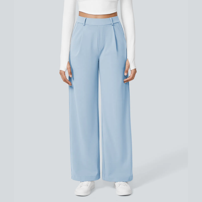 Pantalon large taille haute femme