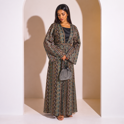 Elegantes Set aus Abaya und Kimono
