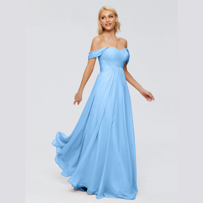 Robe de Demoiselle d'Honneur Élégante à Bretelles