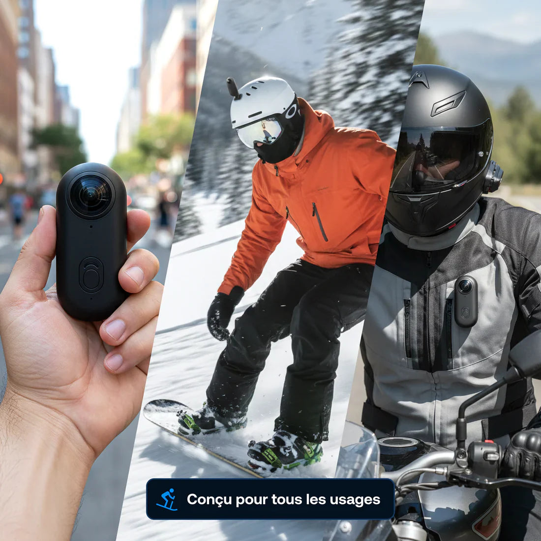 Mini Caméra Portable POV avec Transfert Vidéo Instantané