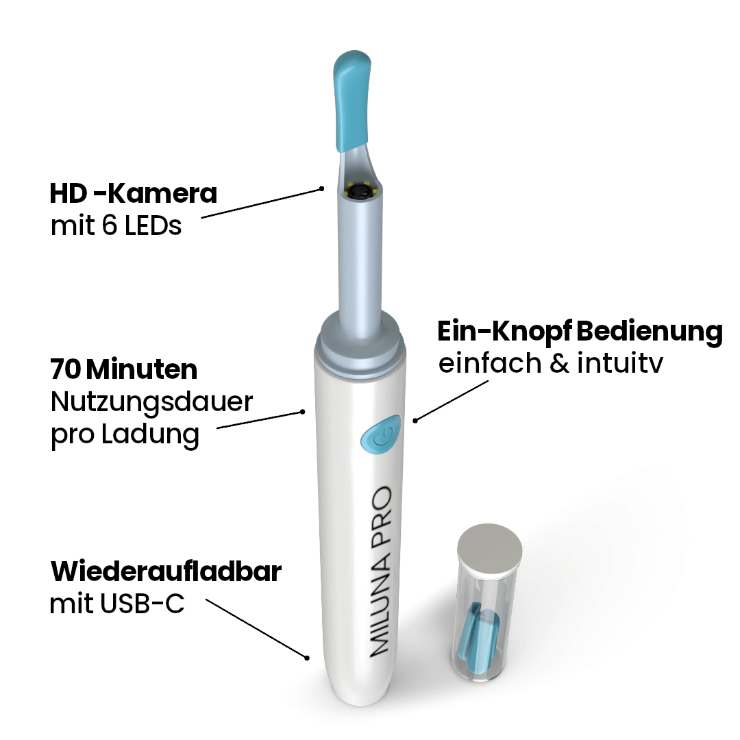 Miluna™ Pro – Intelligenter Ohrenreiniger mit HD-Kamera