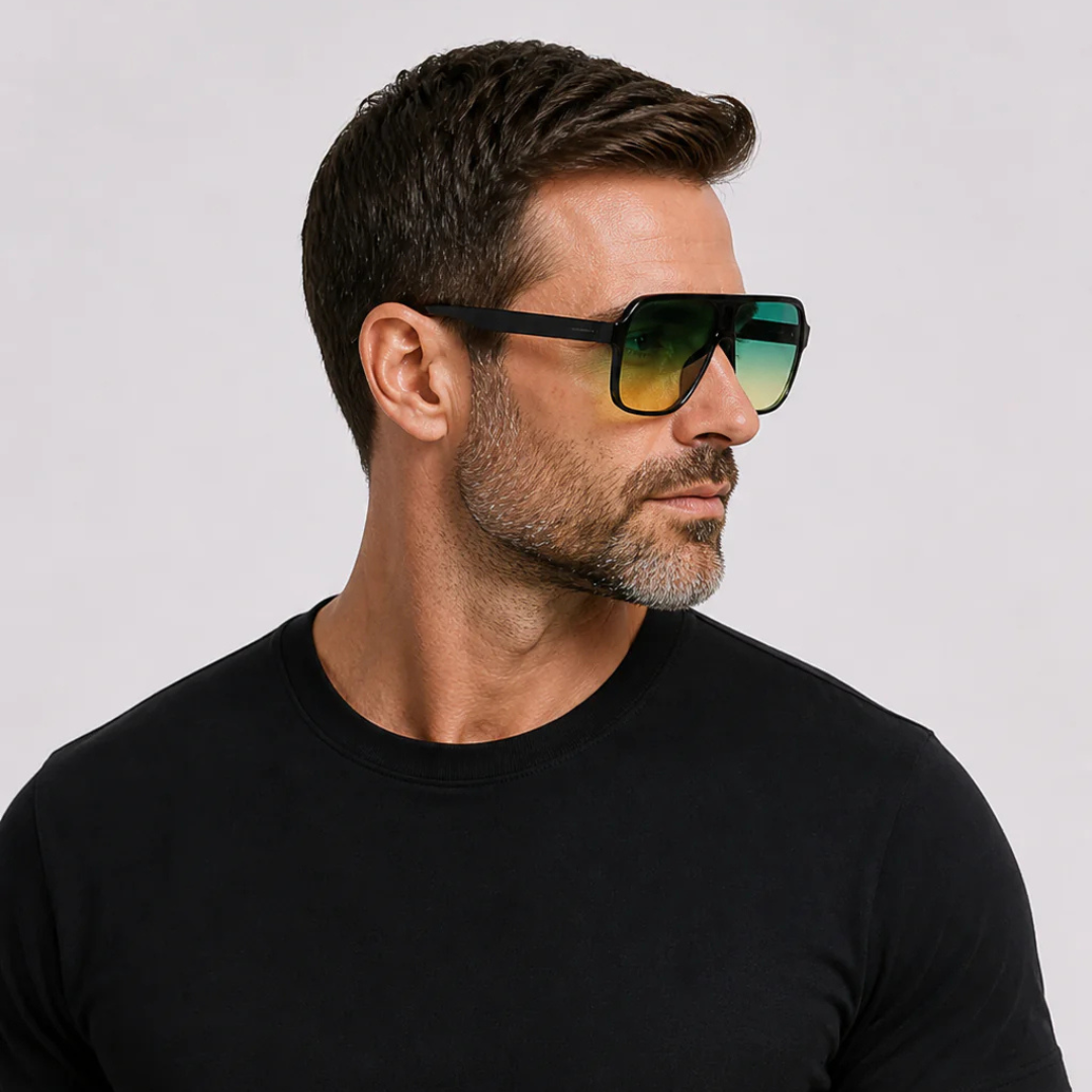 Retro-Pilotenbrille mit UV400-Schutz und Farbverlauf