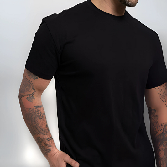 T-Shirt Herren 3er-Pack – Schwarzer Rundhals Basic für jeden Tag