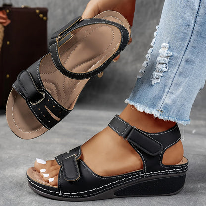 Sandales Confort Compensées Ergonomiques Femme