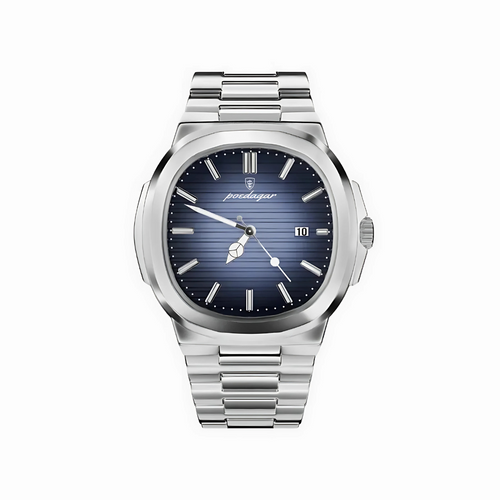 Minimalistische Armbanduhr Weiß Edelstahl