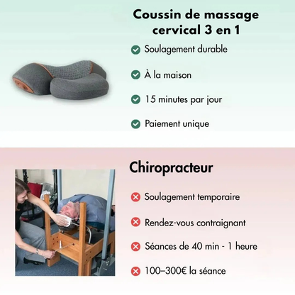 Coussin de massage cervical 3 en 1