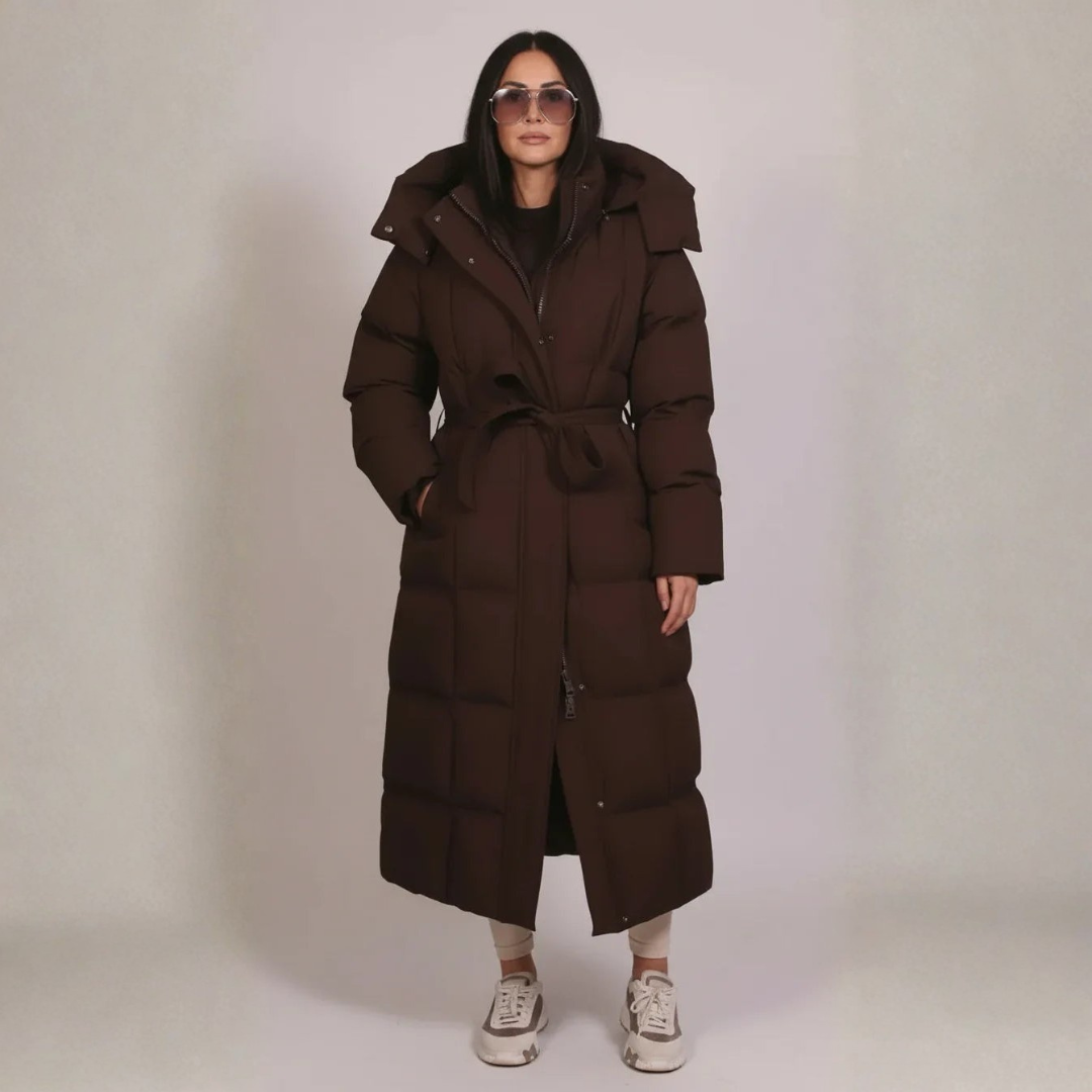 Manteau long matelassé femme