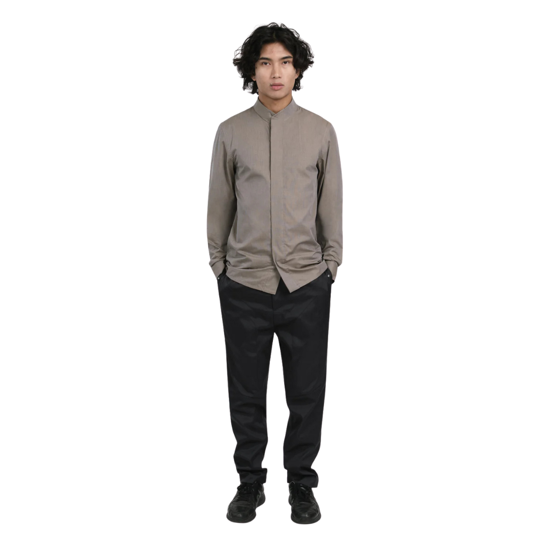 Chemise à Col Origami en Popeline