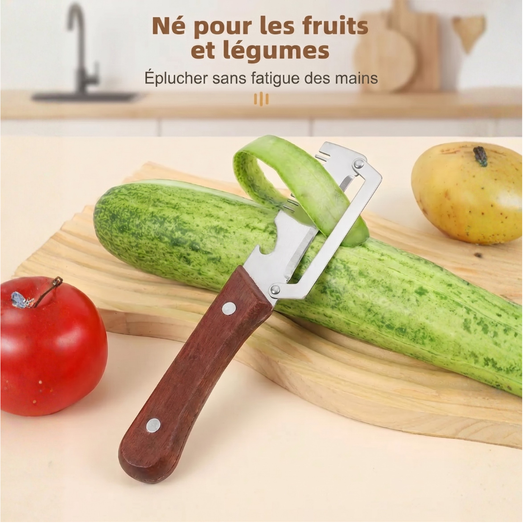 Éplucheur Multifonction en Bois