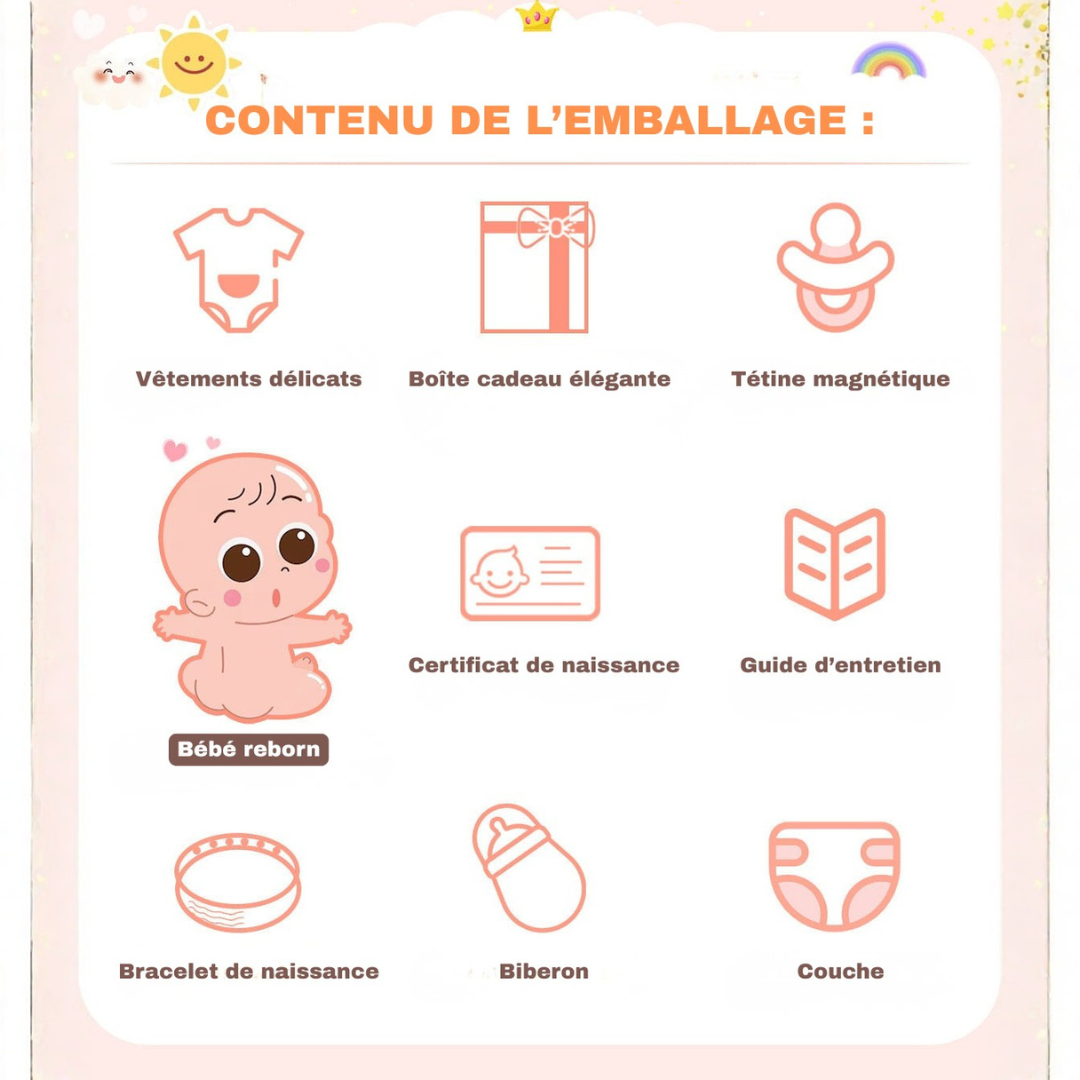 Poupée bébé réaliste en silicone souple