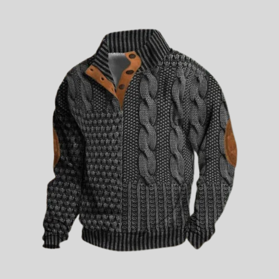 Pull col montant homme